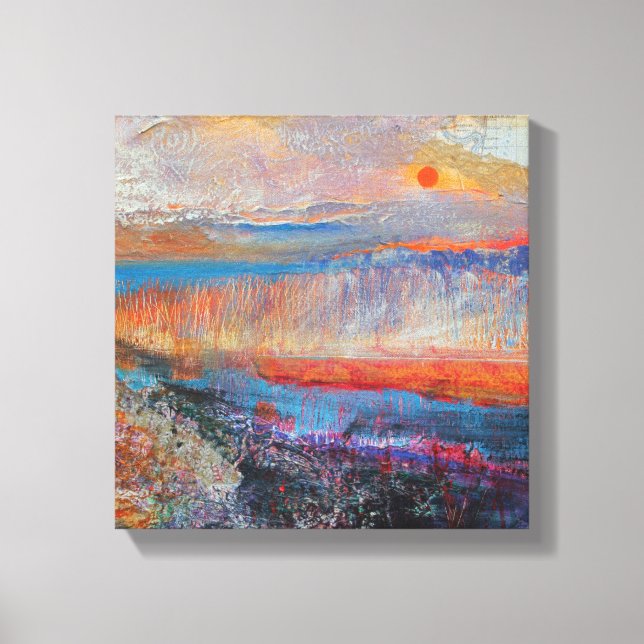 Toile Coucher de soleil des marais 2013 (Recto)