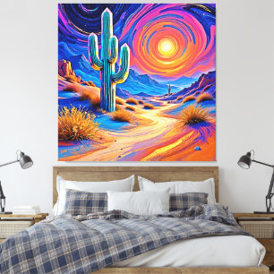 Toile Coucher de soleil du désert