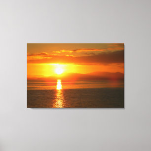 Toile Coucher de soleil du passage intérieur
