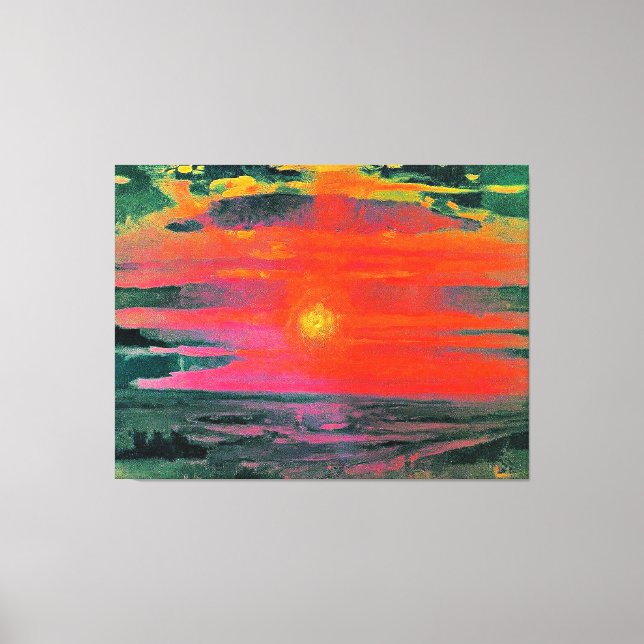 Toile Coucher de soleil en hiver, oeuvre d'Arkhip Kuindz (Recto)