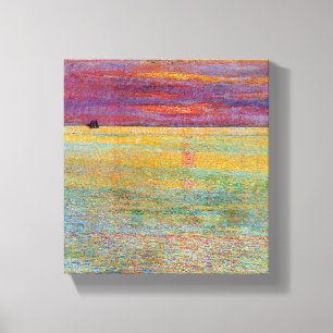 Toile Coucher de soleil en mer (par Childe Hassam)