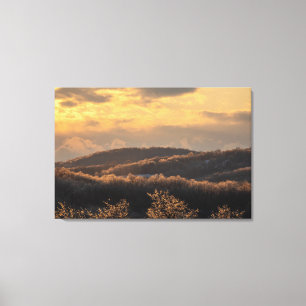 Toile Coucher de soleil glacial