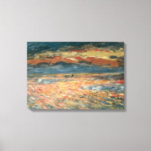 Toile Coucher de soleil sur la mer par Pierre Renoir, Ar