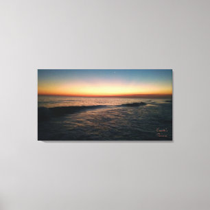 Toile Coucher de soleil sur la plage de Floride