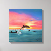 Coucher de soleil sur la plage des dauphins