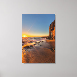Toile Coucher de soleil sur la plage Victoria 2