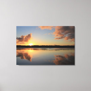 Toile Coucher de soleil sur la rivière Clarence dans le