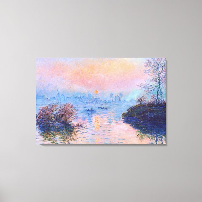 Toile Coucher de soleil sur la Seine à Lavacourt Monet B (Recto)