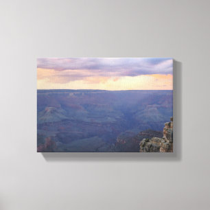 Toile Coucher de soleil sur le Grand Canyon après la tem