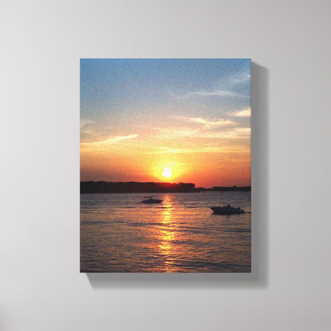 Toile Coucher de soleil sur le lac Okoboji, Iowa (Recto)