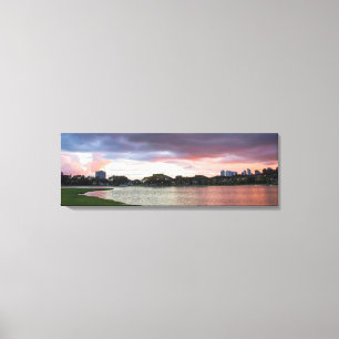 Toile Coucher De Soleil Sur Le Parc