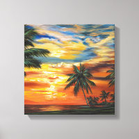 Coucher de soleil tropical étonnant