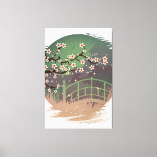 Toile Coucher du soleil sur la fleur