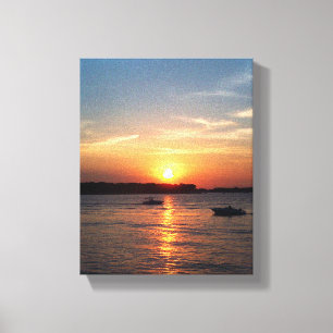 Toile Coucher du soleil sur le lac Okoboji, Iowa