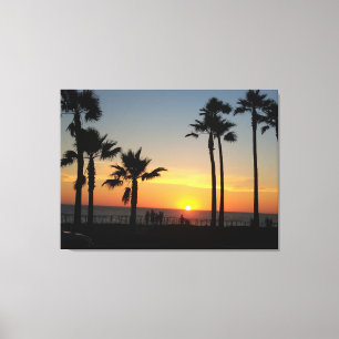 Toile Coucher du soleil sur les côtes : Carlsbad, CA