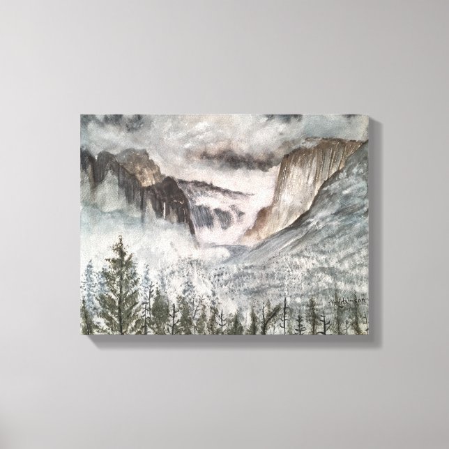 TOILE COULEUR D'EAU YOSEMITE CALIFORNIE (Recto)