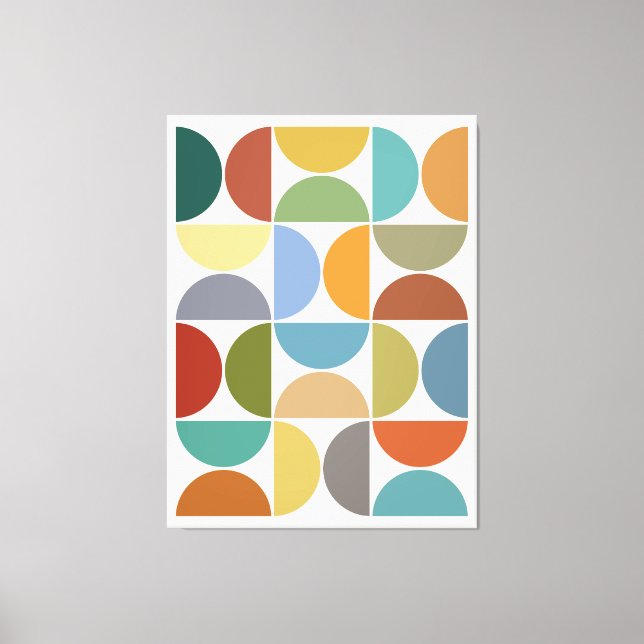 Toile Couleur des demi-cycles MCM sur crème (Recto)