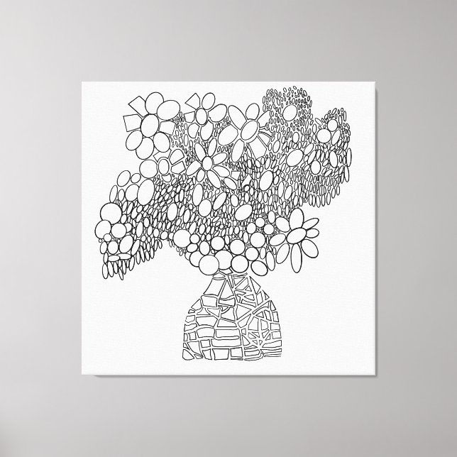 TOILE COULEUR MOI DAISER RÊVES BOUQUET (Recto)