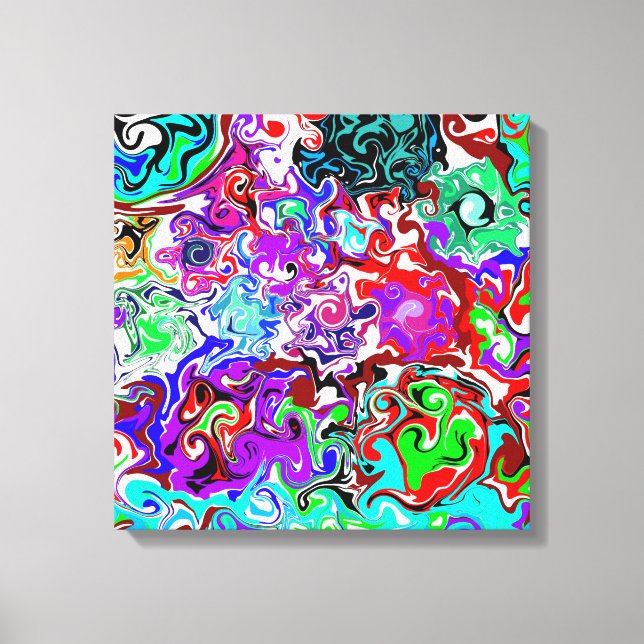 Toile Couleur Thérapie Fluid Art Swirls (Recto)