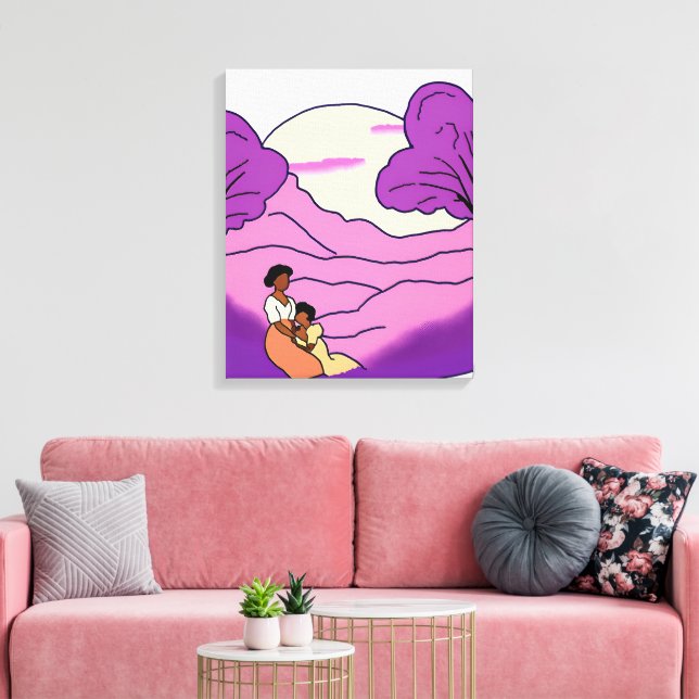 Toile Couleur violet (Insitu(Salon))