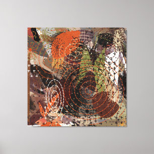 Toile Couleurs automnales Abstraites de la Terre
