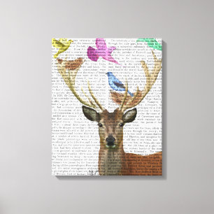 Toile Couleurs pastel de nids de cerfs communs et