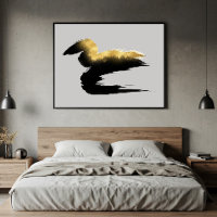 Coup de pinceau doré Art abstrait