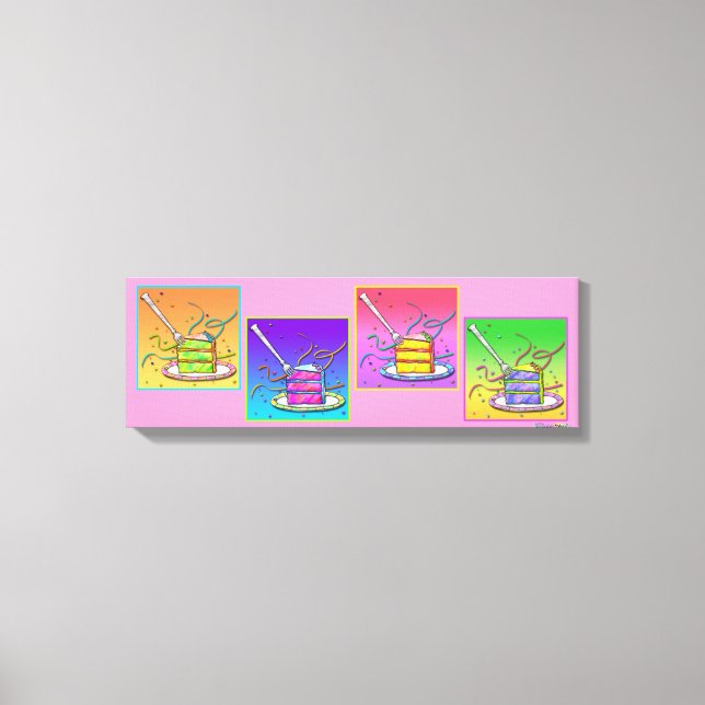 Toile Coupe de CAKE Pop Art (long) Galerie Enveloppé Can (Recto)