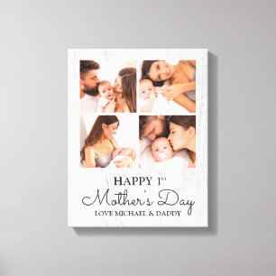 Toile Coupe photo moderne Happy First Mothers Day