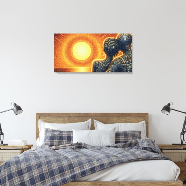 Toile Couple d'amour au bord de la mer (Insitu(Chambre))