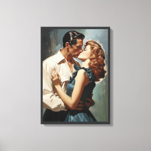 Toile Couple de baiser vintage