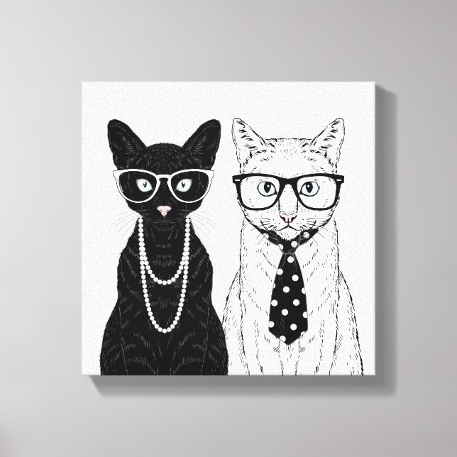 Toile Couple de chats (Recto)