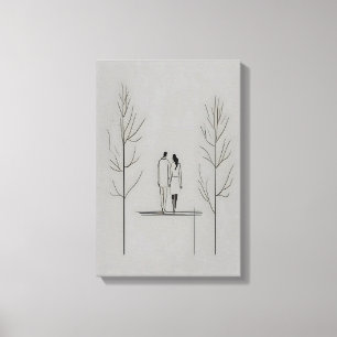 Toile Couple minimaliste Art moderne