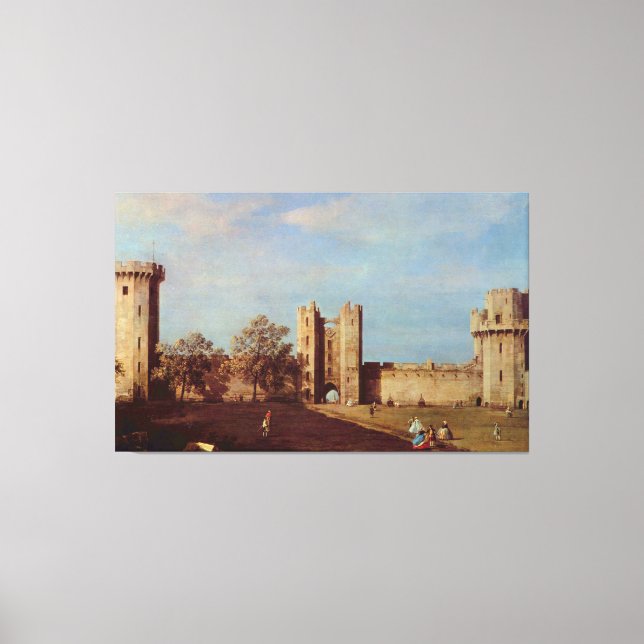 Toile Cour du Château de Warwick Canaletto (Recto)