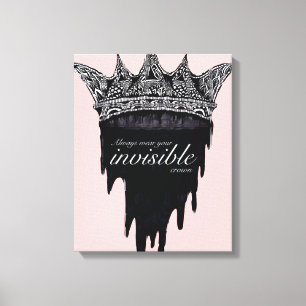Toile Couronne d'égoutture avec le texte - v2
