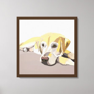 Toile Courte Haired Golden Retriever pose