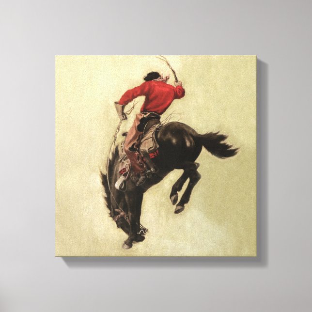Toile Couverture du magazine "Bucking Bronco" par NC Wye (Recto)