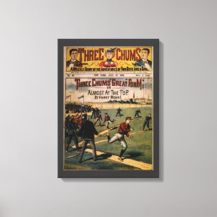 Toile Couverture du magazine vintage Sports Baseball Tro