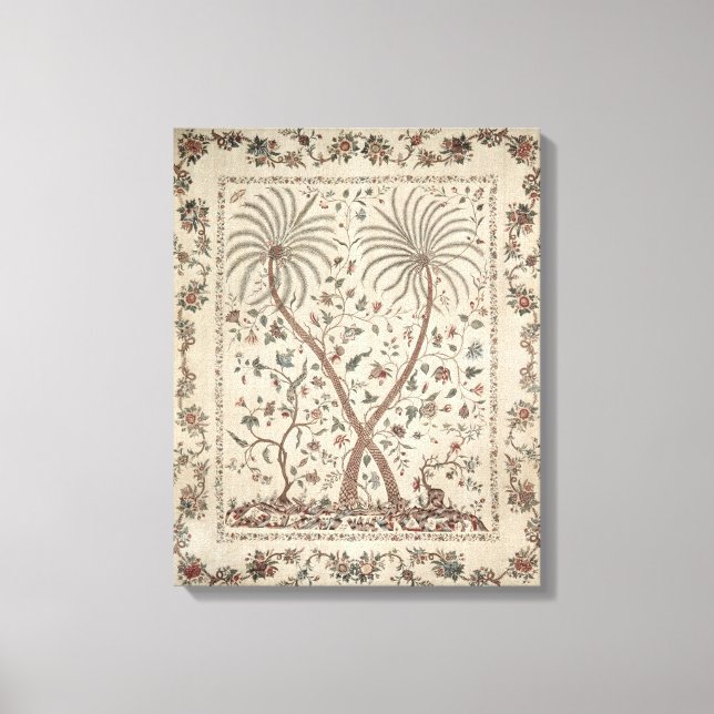 Toile Couvre-lit avec motifs de palmiers (Recto)