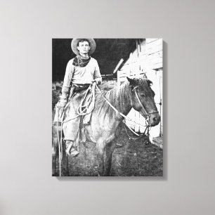 Toile Cowboy américain au Kansas, c.1880 (photo de b/w)