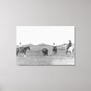 Toile Cowboys sur des chevaux Roping la photographie de