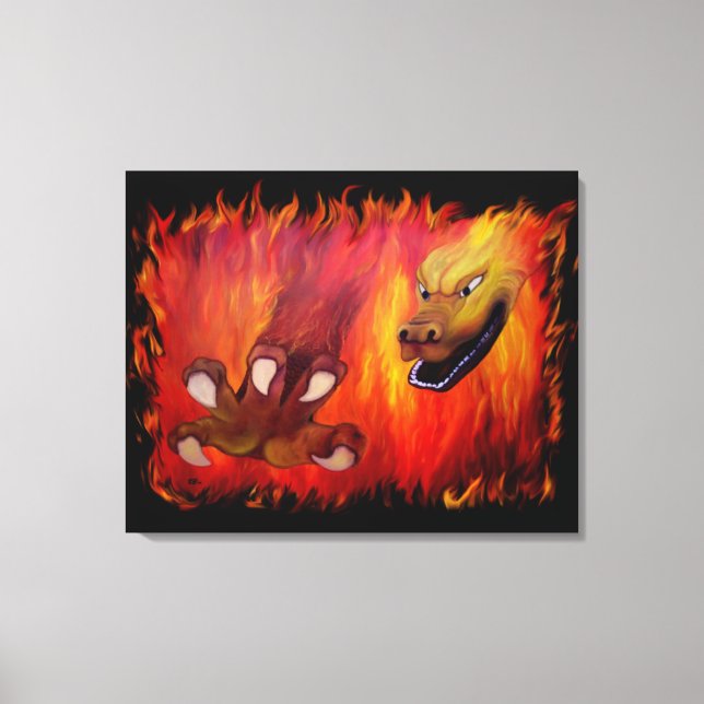 Toile Craie rouge dragon (Recto)