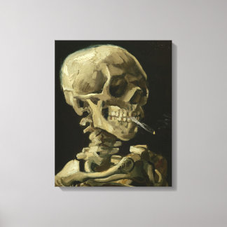 Toile Crâne avec cigarette brûlante par Van Gogh