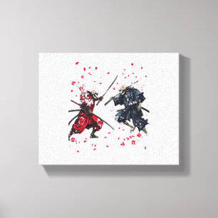Toile Crâne Samurai Duel