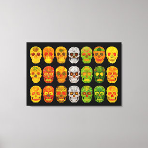 Toile Crânes de feuilles d'Aspen quatre saisons