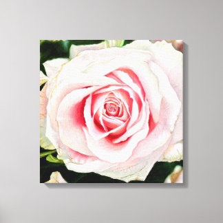 Toile Crayon en rose rose rose rose à la main Art