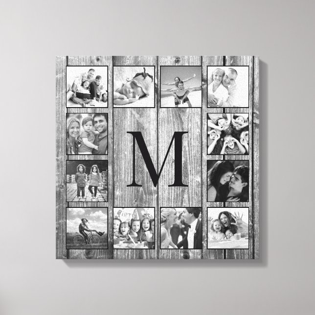 Toile Create Your Custom Photo Collage Rustic Farmhouse (Recto)