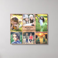 Create your own rustic wood family photo collage