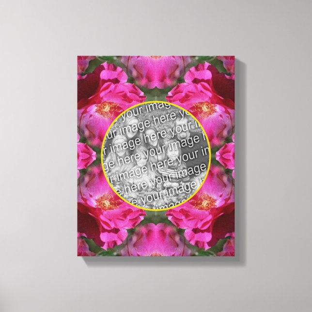 Toile Création de roses roses florales avec votre propre (Recto)
