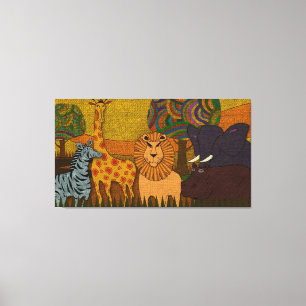 Toile Crèche sauvage de l'Africain Safari 